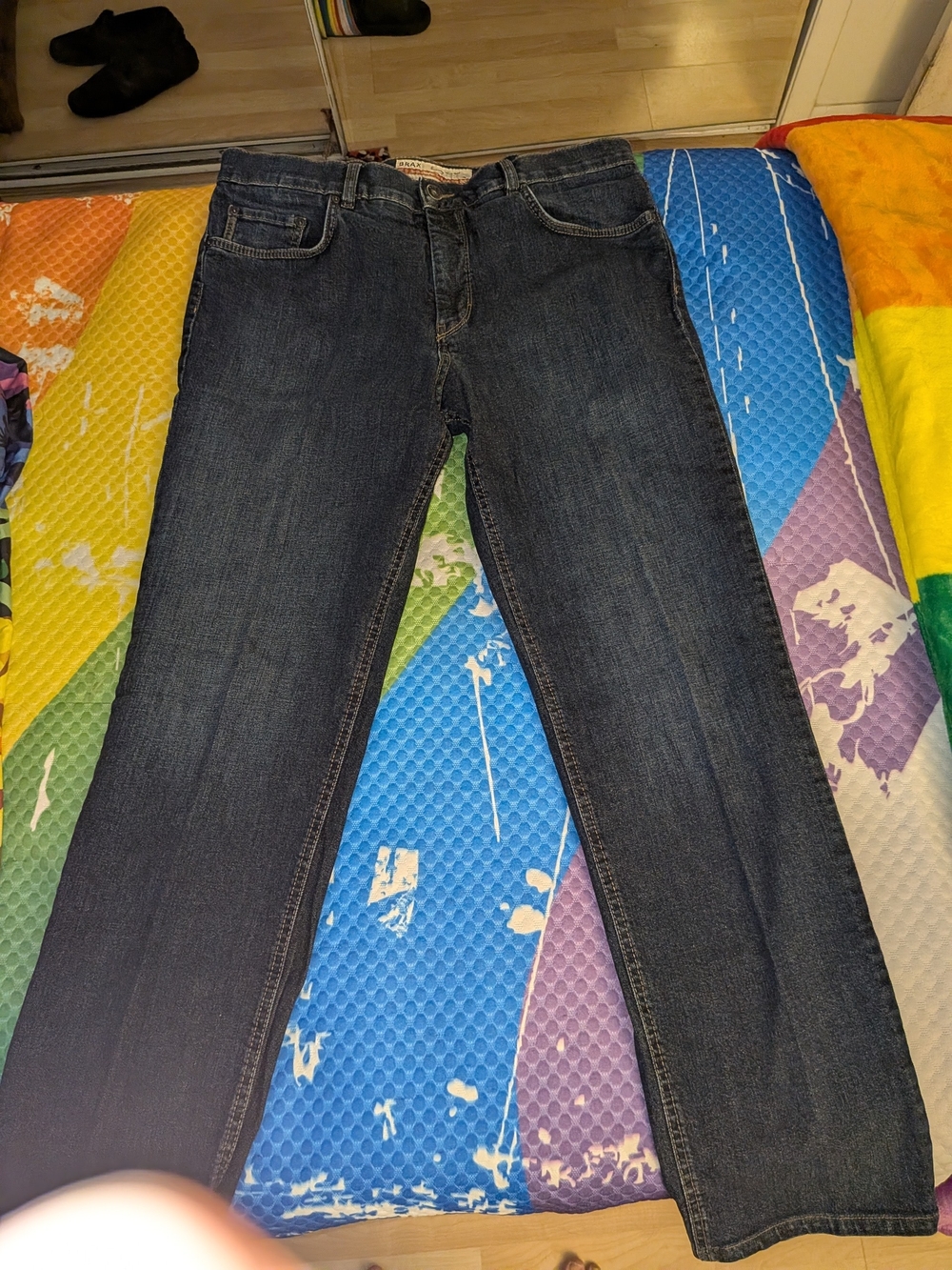 Men's Brax Cooper Slim Straight Jeans in Dark Blue 36x34